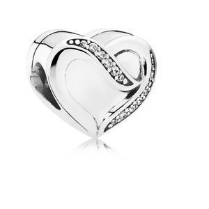 Cute Crystal Heart Charm for Pandora Bracelet